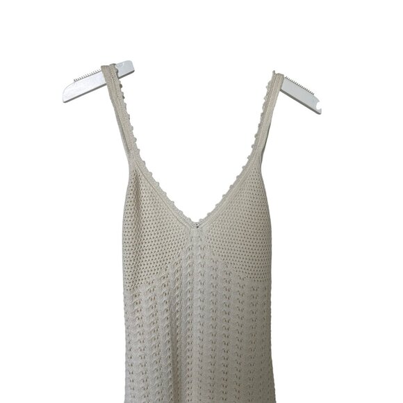 Z Supply Elena Crochet Knit Midi Dress In Sandstone - Picture 7 of 9